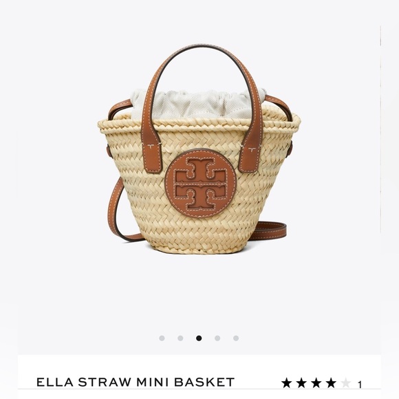 Tory Burch Handbags - Tory Burch ELLA STRAW MINI BASKET (summer bag)